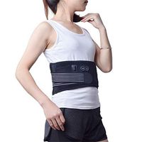 TAESOUW-Home Electric Waist Heating Pad and Massage Belt Heated Therapy Lumbar Brace Wrap and Adjustable 3 Heat and Massage Settings Lower Back Hot Therapy Pad (Color : Black, Size : Free Size)