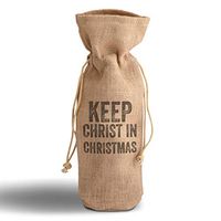 Cotton Custom Wine Gift Bag Keep Christ in Christmas Holidays and Occasions Housewarming & Party Accessories Jute Burlap Drawstring Design Only