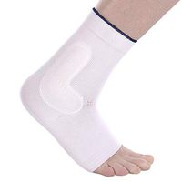 Active Pro VP Ankle Brace Sleeve with Contoured Silicone Pads, Additional Support for Ankle Sprains, Arthritis, Tendonitis, Swelling and Joint Effusion (White with Blue, M [8.25" - 9"])