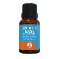 GuruNanda Breathe Easy Essential Oil Blend - for Congestion - Eucalyptus - Peppermint - Basil - Rosemary - Tea Tree - Natural Essential Oils for Aromatherapy Diffusers - Pure Therapeutic Grade 15ml