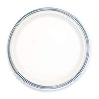 Disposable Party Plate: Heavy Duty Elegant Eco-Friendly Paper Plates (50 Count), Sugarcane Fiber Plate with Designer Blue Accent - The Fancy Dime (10 inches)