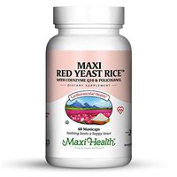 Maxi Health Red Yeast Rice - with Co Q10 - Cholesterol Support - 60 Capsules - Kosher (Pack of 24)