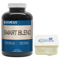 MRM Smart Blend with CLA, DHA, EPA, GLA Fatty Acid Complex, 240 Softgels Bundle with a Lumintrail Pill Case