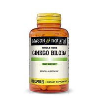 Mason Vitamins Ginkgo Biloba Leaves Powder, 500 mg per Capsule, 180 Gelatin Capsules