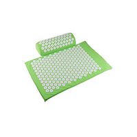 Acupressure Massage Mat Massager Cushion Mat Shakti Relieve Acupressure Mat Body Pain Acupuncture Spike for Yoga Mat with Pillow,M8 Set Green