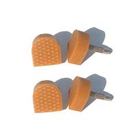 12 PCS(6Pairs) Beige Non-Slip U-Shape Heel Tips Heel Caps Cover Protectors High Heel Shoes Replacement Heels Tips Shoes Dowels Lifts for Minimizes Squeaking of Shoes (Thin Pins 2.4mm; 8mm x 8mm)