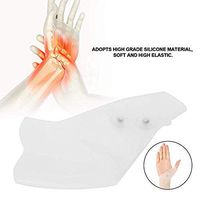 Tezam Gel Wrist and Thumb Brace, Therapy Gloves Arthritis Compression for Sprained Joint Pain, Breathable Thumb Support Brace for Arthritis Relieve Pain Soft Comfortable & Light Weight, 2PCS, White