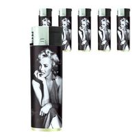 Marilyn Monroe Classic Image Butane Refillable Electronic Lighter Set of 5 Pieces D-002