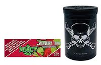 Herb Airtight Container Fresh Kettle with Juicy Jay's Strawberry Kiwi 1.25 Flavored Hemp Rolling Papers 1 Count DC Crafts Nation- Jolly Roger