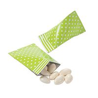 Fun Express - Lime Green Polka Dot Favor (2dz) - Party Supplies - Bags - Paper Treat Bags - 24 Pieces