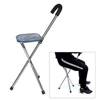 Crutch for Elderly and Disabled Disability Medical Aid Folding Seat Cane (Walking Stick & Chair Seat),1