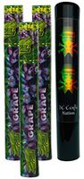 Herb Airtight Tube Pocket Protector with Cyclones Grape Hemp Cones 3 Count DC Crafts Nation- Rasta Skull