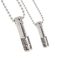 YUMILY Only Love His and Hers Matching Set Stainless Steel Essential Oil Diffuser Necklace 2 Pcs