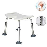 U-Shaped Bath/Shower Seat, Elderly Bathroom Stool/Pregnant Bathing Stool, Thick Non-Slip Bath Chair/7-Speed Height Adjustable,for Elderly, Handicapped