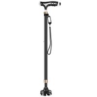 Noble.store Crutches- Crutches Retractable Four-Legged Multi-Function Non-Slip Cane Telescopic with Light line Safe Lightweight Walking Stick (Color : Small)