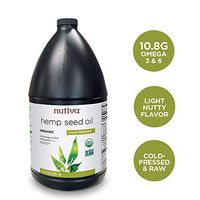 Nutiva Organic, Cold-Pressed, Unrefined Hemp Seed Oil from non-GMO, Sustainably Farmed Canadian Hemp, 1 Gallon