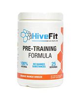 100% All Natural Pre-Workout Powder Formula Orange Mango Breeze Citrus Flavor for Healthy Energy Boost 25 Servings by HiveFit