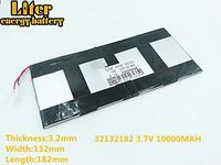 3.7V 10000mAh 32132182 Lithium Polymer Ion Rechargeable Battery Lithium Polymer Li-Po Battery for MP4 GPS MP3 Bluetooth Stereo DIY Gift