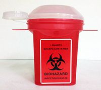 Plasdent SC-01QT Plastic Sharp Container 1 Quart