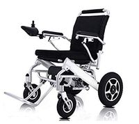 Fold & Travel Lightweight Motorized Electric Power Wheelchair Scooter, Aviation Travel Safe Electric Wheelchair Heavy Duty Power Wheelchair (Silver Seat Width 17")