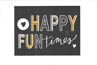 Live, Love and Create Blank Note Cards and Envelopes ~ Happy Fun Times (6 Cards; 3.75" x 5"; White Envelopes)