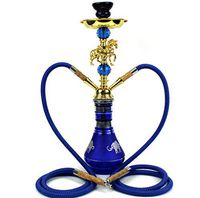Hookah Set, Arab Hookah Set 2 Hose Removable Easy to Carry Easy to Clean and Store Family Bar Club Party Outdoor Cafe