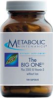Metabolic Maintenance The Big One Plus Vitamin D - Iron-Free Multivitamin + 2000 IU Vitamin D + Active Folate (100 Capsules)