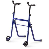 Medline Stand & Go Walker for Seniors, Premium 2-in-1 Stand Assist Walker with Wheels and Glides, Blue Frame (MDS86410SGB)