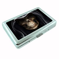 Grim Reaper Metal Silver Cigarette Case Holder RFID-Blocking Wallet
