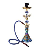 BMLSYH Hookah Ceramic Pot Suit New Portable Suit KTV Clear Bar Finished Set Shisha Pot Accessories for Hose Washable Cafe Style(23 cm 21 cm 34 cm),Blue