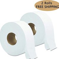 2 Rolls Commercial Toilet Paper, 100% Recycled Fiber, Bathroom Roll Tissue White 3-PLY, White Bathroom Toilet Paper