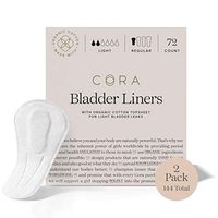 New Cora Ultra Thin Organic Cotton Light Bladder Leakage Panty Liners for Light Incontinence, Light Absorbency, with Dry Wicking Technology (New Organic 144)