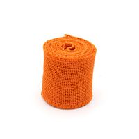 NUOLUX Burlap Roll, Jute Burlap Ribbon Roll for Christmas Decoration-2M (Orange)