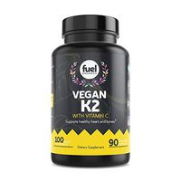 Fuel Organics Vitamin K2 Supplement︱100mcg, 90 Capsules︱100% Vegan︱ Our Vitamin K is Organic, Non GMO, Gluten Free︱Plant Based