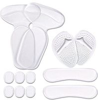 Gel Metatarsal Pads, Ball of Foot Insoles, Back Heel Shoe Cushion Inserts, Heel Snugs, Forefoot Pain Relief Pad for Women