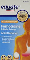 Equate Famotidine Acid Reducer Tablets 20mg, 50ct