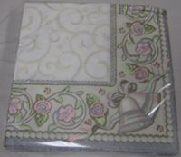 Bells & Bows Wedding Design Beverage Napkins 72ct.