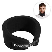 ROSENICE Neck Support Brace Cervical Collar Foam Cervical Collar One Size(Black)
