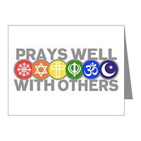 Note Card Prays Well With Others Peace Symbol