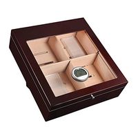 Cigar Humidor Creative Transparent Glass Top Cedar Display Case Storage Cabinet