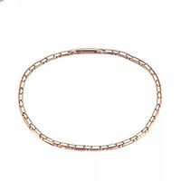 HiTreasure Rose Gold Pure Titanium Magnetic Therapy Chain Necklace for Neck Arthritis Headaches Pain Relief Men Women
