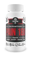 Biotree Labs Joint Pain & Digestive Enzymes - Pain 180 - Extra Strength Supports Muscle Pain Inflammation Joint Care Has Natural Enzymes Papain (Papaya) & Bromelain. Proteolytic Enzymes