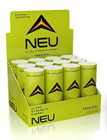 NEU Extra Strength Nootropic Energy Shots, Energy Drink: Brain Booster Focus Supplement, Coffee Alternative Nutritional Drink + Keto Energy Pre Workout with Zero Sugar, Tropical Punch 2oz (12 Shots)
