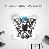 Black and White Animal Digital Scale Electronic Scale Body Scale Digital Weight Tracks 8 Key Compositions Analyzer Sync with Fitness Apps 400 Lbs