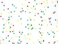Pack of 1, 30" x 100' Primary Dots Cello Roll 1.0 Mil for Birthday of Baby & Children