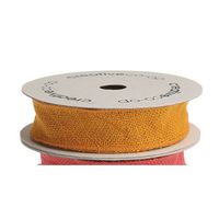 Touch of Europe 1.5 Inch Wide Orange Wired Burlap Ribbon on Spool 10 yds