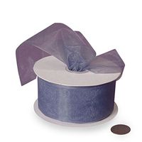 Smoke Blue Shimmer Sheer Organza Ribbon 1 1/2" X 25 Yards