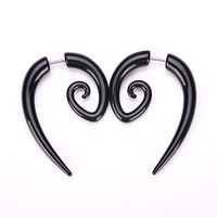 Black Acrylic Spiral Ear Plugs Taper Stretcher Kits Expander Gauges Best Womans Accessory Unique Cheap Styling Casual Decoration Polar Woman | Design - Style 5