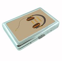 About That Jam R1 Hip Silver Cigarette Case Id Holder Metal Wallet 4" X 2.75" RFID Protection