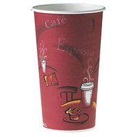 SOLO Cup Company 420SI Polycoated Hot Paper Cups, 20 oz, Bistro Design (Case of 600)